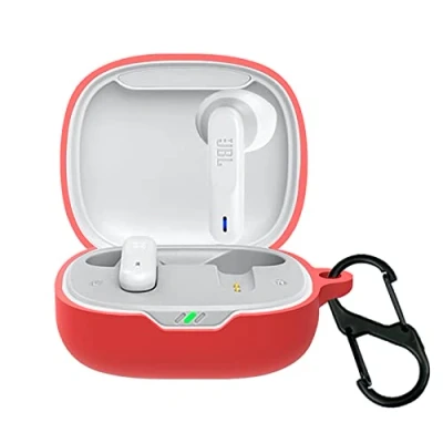 Abbildung von GIOPUEY Hülle Kompatibel mit JBL Wave Flex, Silikon Stoßfeste Schutzhülle, Ultradünn Case Cover, Kein Geruch, Rot