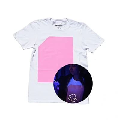 Abbildung von Illuminated Apparel Leuchtet Im Dunkeln Interaktives Leucht T Shirt (Weiß/Rosa, 9 11 Jahre)