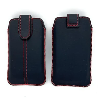 Abbildung von Handy Tasche Schutz Hülle Slim Case Cover Etui Sleeve schwarz rot für Bea Fon SL230
