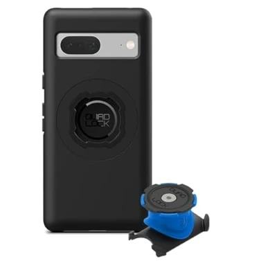 Abbildung von Quad Lock Vorbau/Lenker Handyhalterung Fahrrad Kit mit Google Pixel 7 MAG Hülle