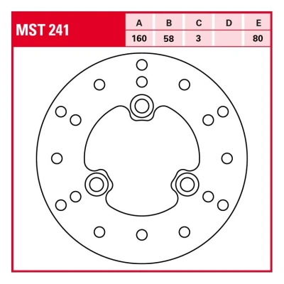 Abbildung von TRW MST241 Bremsscheibe 160 3
