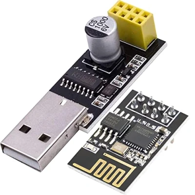 Abbildung von AZDelivery ESP8266 ESP 01S mit USB Adapter WLAN WiFi Modul kompatibel Arduino inklusive Ebook!