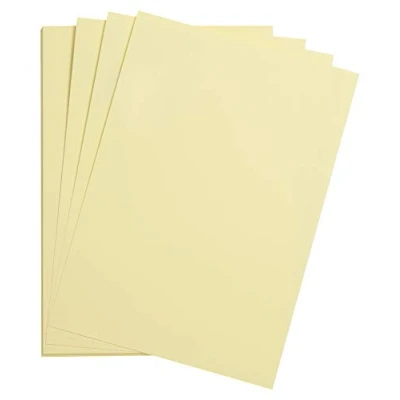 Abbildung von Clairefontaine 975267C Packung mit 25 Bastelkartons Maya, 185g, DIN A4, 21 x 29,7cm, 1 Pack, strohgelb
