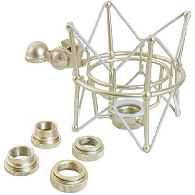Abbildung von keepdrum MS090 Silver Mikrofon Spinne elastische Halterung für Rode Mikrofone NT1 A Podcaster Procaster