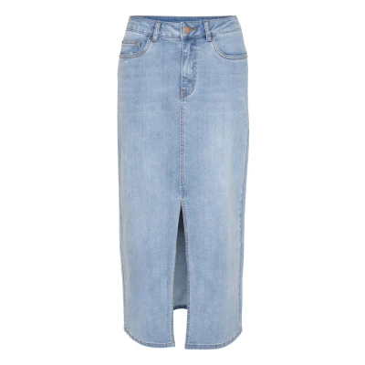 Abbildung von Kaffe Sinem HW Bleistiftrock, Damen, Größe: 34, Light blue washed denim