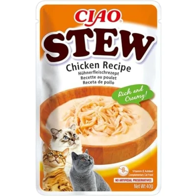 Abbildung von INABA Foods Cat Ciao Stew Creme mit Huhngeschmack Katzenfutter 40g