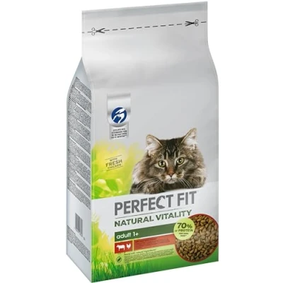 Abbildung von Perfect Fit Natural Vitality Adult 1+ Trockenfutter für erwachsene Katzen ab 1 Jahr Rind &amp; Huhn Unterstützt die Vitalität 6 kg