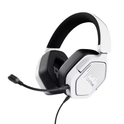Abbildung von Trust Gaming GXT492W Carus Headset Leistungsstarkes, komfortables Over Ear für PC, Laptop und Konsolen, weiß