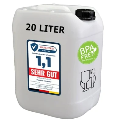 Abbildung von plasteo® 1x 20L Kanister Wasserkanister lebensmittelecht