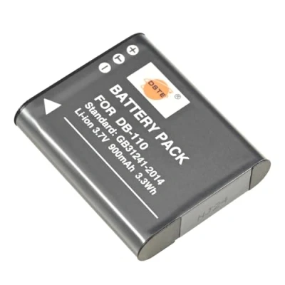 Abbildung von DSTE DB 110(900mAh/3.7V) Kamera Ersetzt Akku Compatible für Ricoh GR III,Ricoh WG 6,Ricoh G900,Ricoh G900SE