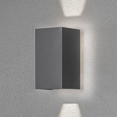 Abbildung von Cremona PowerLED 230V Wandleuchte bündig mit Hintergrundbeleuchtung 17cm, 3x 3W anthrazit Konstsmide