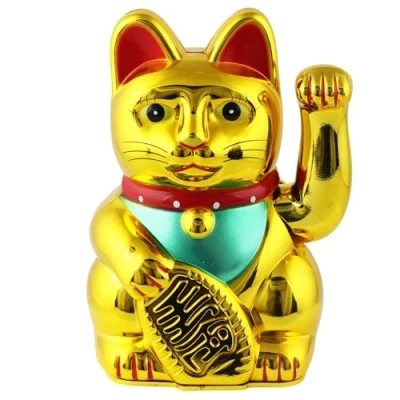 Abbildung von Freak Scene Superfreak Glückskatze Maneki Neko Winkekatze 13 cm Gold