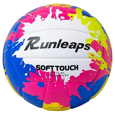 Abbildung von Beachvolleyball, offizielle Größe 5 Runleaps, weich, wasserdicht, Volleyball, Sandsport, PU, Ball für Indoor, Outdoor, Pool, Fitnessstudio, Training
