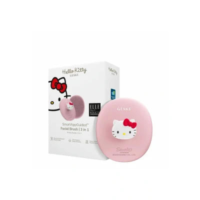 Abbildung von GESKE x Hello Kitty SmartAppGuided™ Facial Brush 3 in 1 Gesichtsreinigungsbürste Reinigungsbürste Gesichtsbürste aus Silikon Hautreinigung Skincare sanfte Reinigung Gesichtsreiniger