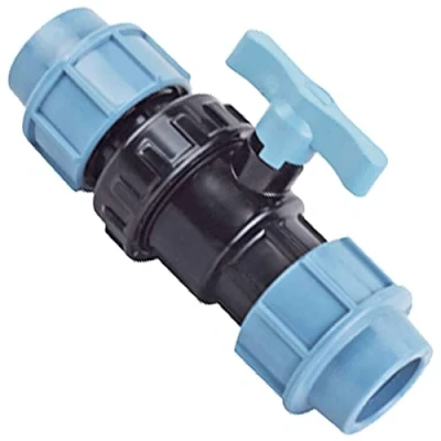 Abbildung von Kugelhahn PP Fitting für PE Rohr Aussendurchmesser 32mm Klemmringverschraubung Trinkwasser geeignet