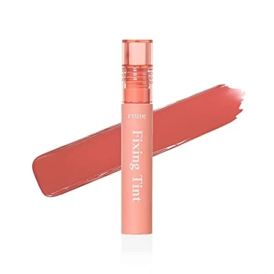 Abbildung von ETUDE Fixierfarbe #03 Mellow Peach (23AD) Langanhaltender hochpigmentierter flüssiger Lippenstift Wasserfester, leichter Lippenfleck mit mattem Finish Vollständige Abdeckung
