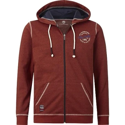 Abbildung von Jan Vanderstorm Jokora Sweatjacke, Herren, Größe: 6XL, Rot melange