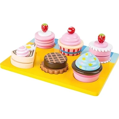 Abbildung von Kleine Fußpalette Speelten Cupcakes und Kuchenset. 13dlg.