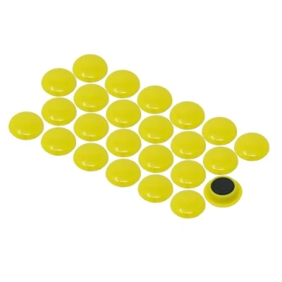 Abbildung von Große Gelbe Planungsbüro Magnete Für Kühlschrank, Whiteboard, Mitteilungsboard 40mm x 8mm Hoch Pack von 120