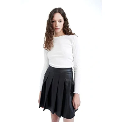 Abbildung von Defacto Faltenrock, Damen, Größe: Medium, White