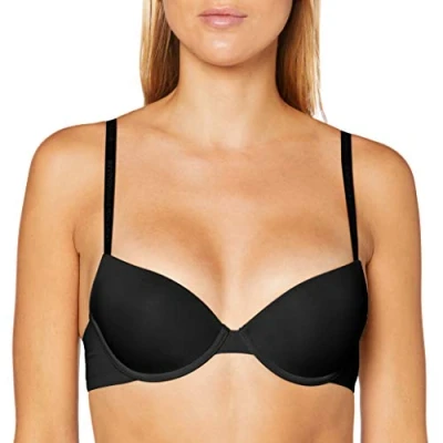 Abbildung von Emporio Armani Underwear Damen Bra Basic Bonding Microfiber Push Up BH, Blickdicht, Black, 36C