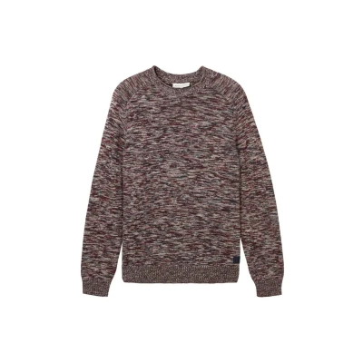 Abbildung von TOM Tailor Optik Strickpullover, Herren, Größe: XXL, Tawny port red mouline