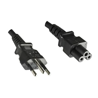 Abbildung von DINIC Stromkabel Netzkabel für Brasilien Typ N auf C5, 0,75mm², 1,8m