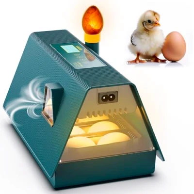 Abbildung von Brutautomat Vollautomatisch Ideal alle Altersgruppen Brutkasten Hühner Eierwende und Feuchtigkeitskontrolle Integrierte Eierlampe 10 Eier Okkobi M10