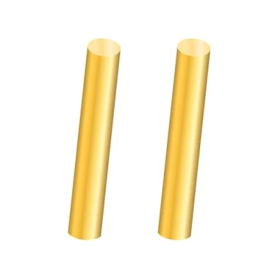 Abbildung von iMeistek Messing Stab, 10mm Durchmesser 100mm Länge Massiv Rundstab für Drehbank Bar Stock, RC Modelle DIY Crafts (2PCS)