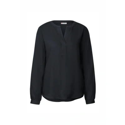 Abbildung von Street One Split NECK Bluse, Damen, Größe: 38, Blau