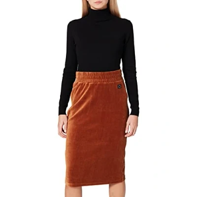 Abbildung von comma CI Damen lang Rock, 8757 Nougat, 34
