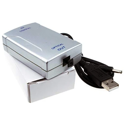 Abbildung von Digital Audio Koax SPDIF Cinch Chinch Zum Optisches TOS Konverter Adapter USB Kraft
