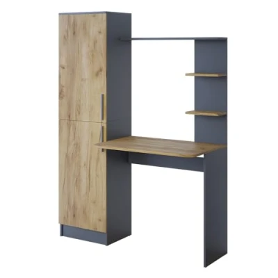 Abbildung von Vicco Schreibtisch Tessa, Anthrazit/Goldkraft Eiche, 122.9 x 33.4 cm