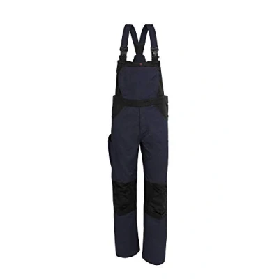 Abbildung von QUALITEX HIGH QUALITY WORKWEAR Arbeitslatzhose &quot;X Serie&quot; X treme strapazierfähige Arbeitshose faserverstätkt (1 tlg) Latzhose mit 14 Taschen Blaumann vorgeformter Kniepolstertasche