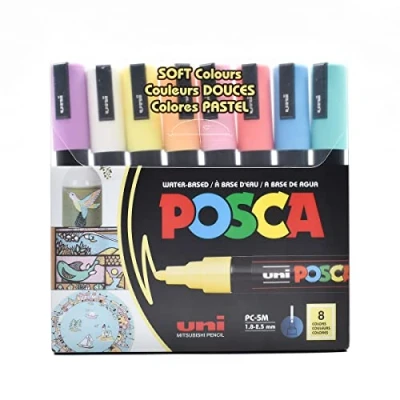 Abbildung von POSCA Marker Set Soft Colours, PC 5M 8 Stk.