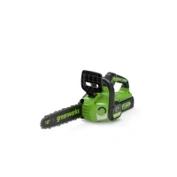 Abbildung von Greenworks GD24CS30 Akku Kettensäge mit bürstenlosem Motor, 30 cm Blattlänge, 7,8 m/s Kettengeschwindigkeit, automatisches Öl System, Rückschlagschutz OHNE 24V &amp; Ladegerät, 3 Jahre Garantie