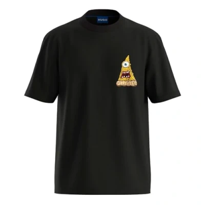 Abbildung von HUGO Nizzerio Tshirt print, Herren, Größe: Medium, Black