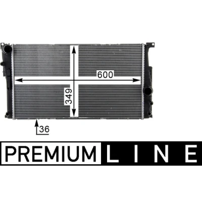 Abbildung von Kühler, Motorkühlung BEHR MAHLE CR 1725 000P