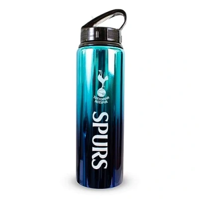 Abbildung von Hy Pro Offiziell Lizenziertes Tottenham F.C. 750 ml Aluminium UV Flasche Integrierter Faltstrohhalm, Neochrome Finish, Auslaufsicher, Leichtgewichtig, BPA frei, Spurs