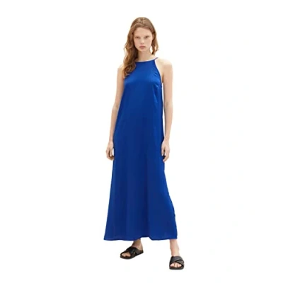 Abbildung von TOM Tailor Denim Maxikleid, Damen, Größe: Large, Shiny royal blue