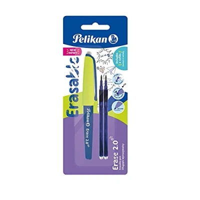 Abbildung von Pelikan® Löschstift 2.0 zum Schreiben von Kalligraphie Schnell trocknend Dauerhaft Robust Dünn für Schule Büro Studium Komfortables und glattes Blau