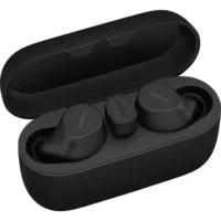 Abbildung von Jabra Evolve2 Buds True Wireless In Ear Bluetooth mit aktiver Geräuschunterdrückung (ANC) und MultiSensor Voice Technologie zur Nutzung Online Meeting Apps zertifiziert Schwarz