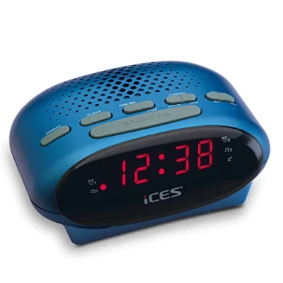 Abbildung von Lenco Radiowecker ICR 210 Blue modernes Uhrenradio mit LED Display &amp; Batterie, erhältlich in 4 Farben