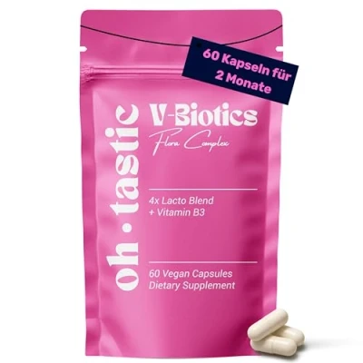 Abbildung von ohtastic V Biotics Flora Complex, Scheidenflora mit Milchsäure aufbauen Kapseln, 60,00 St., 19 g