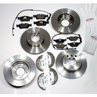 Abbildung von Autoparts Online Set 60007310 Bremsscheiben/Bremsen + Bremsbeläge Handbremsbacken Zubehör für vorne hinten
