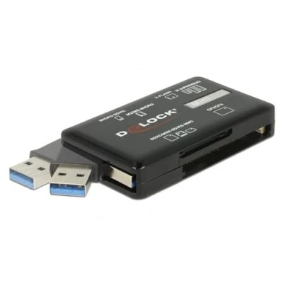 Abbildung von Delock SuperSpeed USB Card Reader für CF/SD/MicroSD/MS/M2/xD