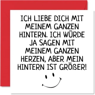 Abbildung von Stuff4 Lustig Karte Hochzeitstag Jahrestag Mein Ganzer Hintern Niedliche Romantische Hochzeits Jubiläum Karten für Ehefrau Ehemann Partner Ihn Ihr, 145 mm x Hochzeitskarte Grußkarte