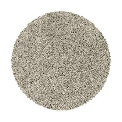 Abbildung von Carpetsale24 Shaggy Hochflor Teppich Wohnzimmer 160 cm Rund Natur Modern Flauschiger Extra Weich, Pflegeleicht und Einfarbig Ideal als für Schlafzimmer, Esszimmer Küche