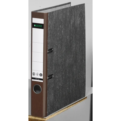 Abbildung von LEITZ Ordner Rückenbreite 5.2 cm DIN A4 Karton braun marmoriert