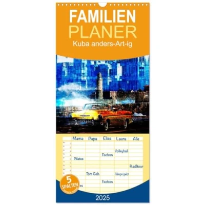 Abbildung von Familienplaner 2025 Kuba anders Art ig mit 5 Spalten (Wandkalender, 21 cm x 45 cm), CALVENDO